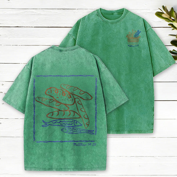 Fish Loaves Christian Heavy Cotton T-Shirt