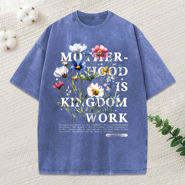 Mother Hood Is Kingdom Work Christian Heavy Cotton T-Shirt