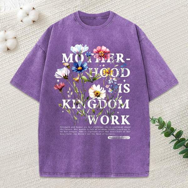 Mother Hood Is Kingdom Work Christian Heavy Cotton T-Shirt