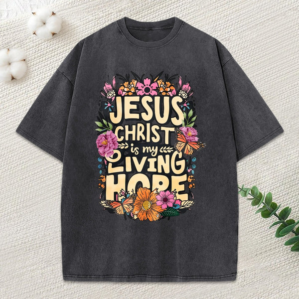 Living Hope Christian Washed T-Shirt