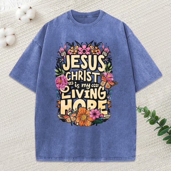 Living Hope Christian Washed T-Shirt
