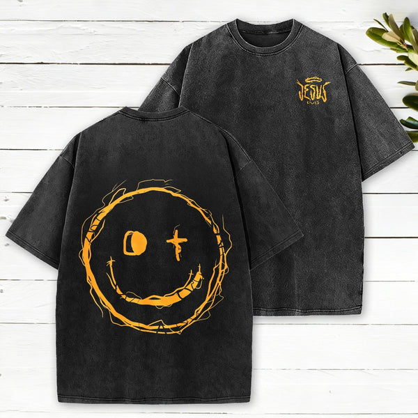 Jesus Lives Christian Washed T-Shirt