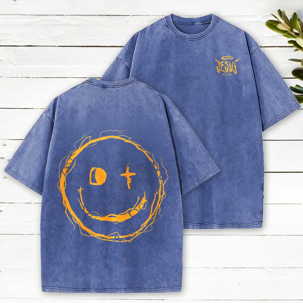 Jesus Lives Christian Washed T-Shirt