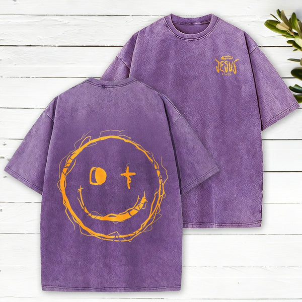Jesus Lives Christian Washed T-Shirt