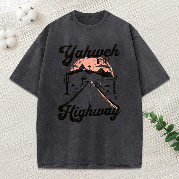 Yahweh Christian Washed T Shrit
