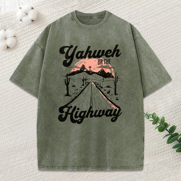 Yahweh Christian Washed T Shrit