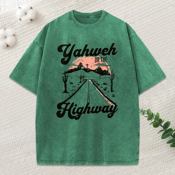 Yahweh Christian Washed T Shrit