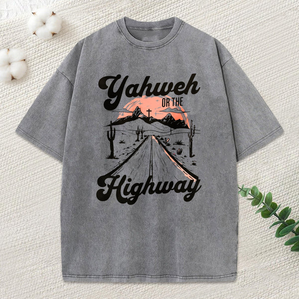 Yahweh Christian Washed T Shrit