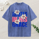 Rooted In His Grace Christian Washed T-Shirt