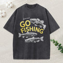 Jesus Said Go Fishing Christian Washed T-Shirt