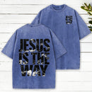 Jesus Is The Way Christian Washed T-Shirt