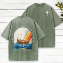 A Rainbow Is The Sign Of His Covenant Christian Washed T-Shirt