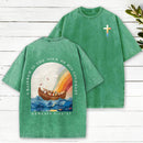 A Rainbow Is The Sign Of His Covenant Christian Washed T-Shirt