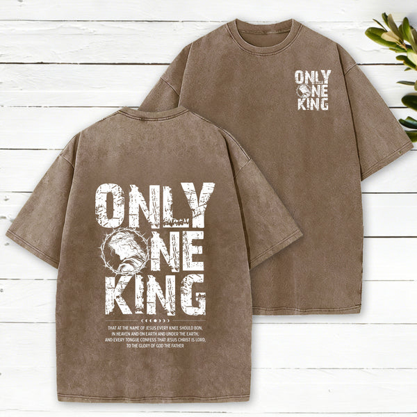Only One King Christian Washed T-Shirt
