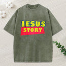 Jesus Story Christian Washed T-Shirt