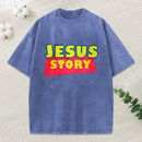 Jesus Story Christian Washed T-Shirt