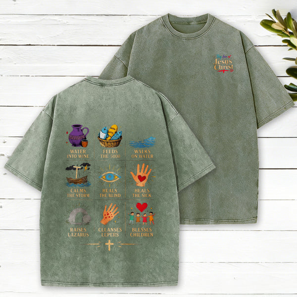 Big Fan Of Jesus Christ Christian Washed T-Shirt