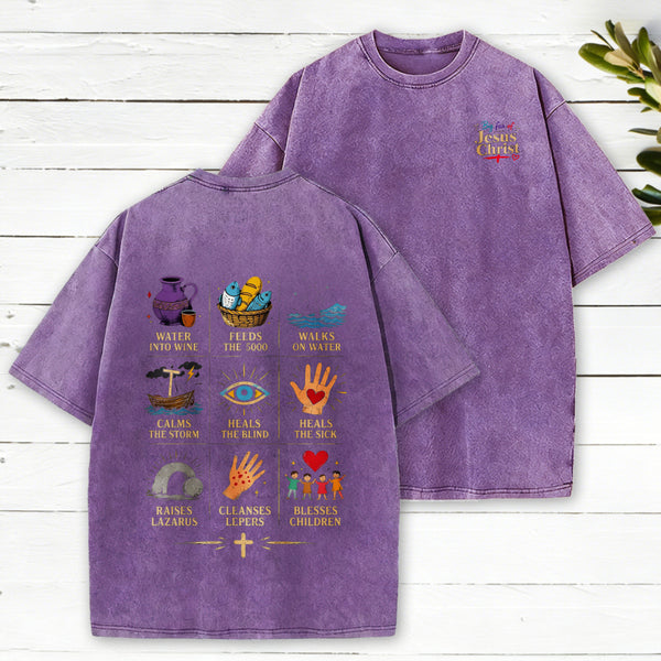 Big Fan Of Jesus Christ Christian Washed T-Shirt