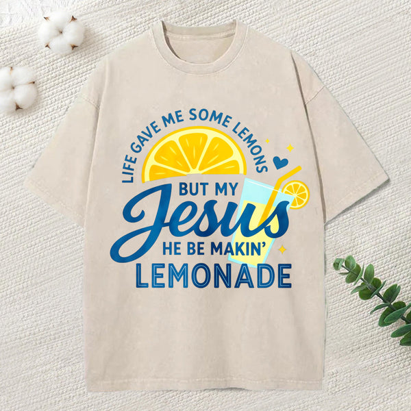 Life Gave Me Some Lemons Christian Washed T-Shirt