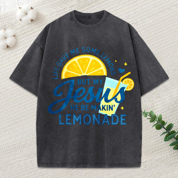 Life Gave Me Some Lemons Christian Washed T-Shirt