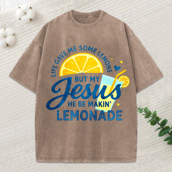Life Gave Me Some Lemons Christian Washed T-Shirt