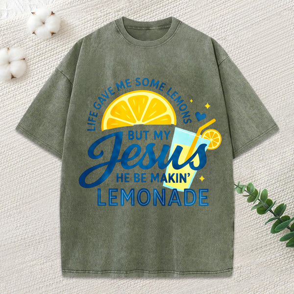 Life Gave Me Some Lemons Christian Washed T-Shirt