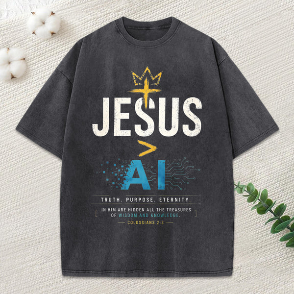 Truth Purpose Eternity Christian Washed T-Shirt