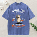 It Wasn'T Luck It Was The Cross Christian Washed T-Shirt