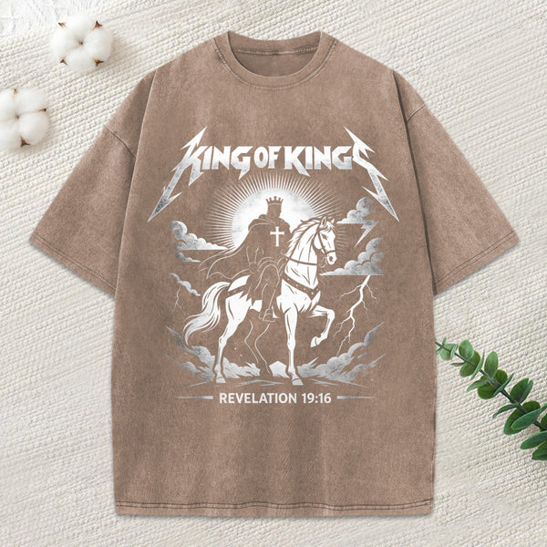 King Of Kings Christian Washed T-Shirt