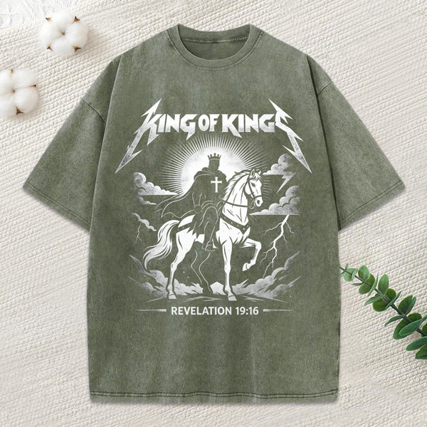 King Of Kings Christian Washed T-Shirt