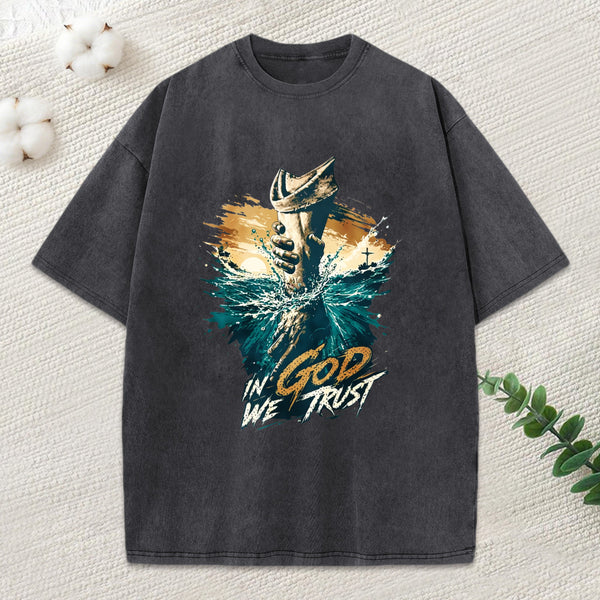 In God We Trust Christian Washed T-Shirt