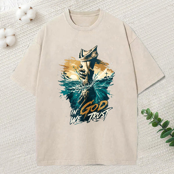 In God We Trust Christian Washed T-Shirt
