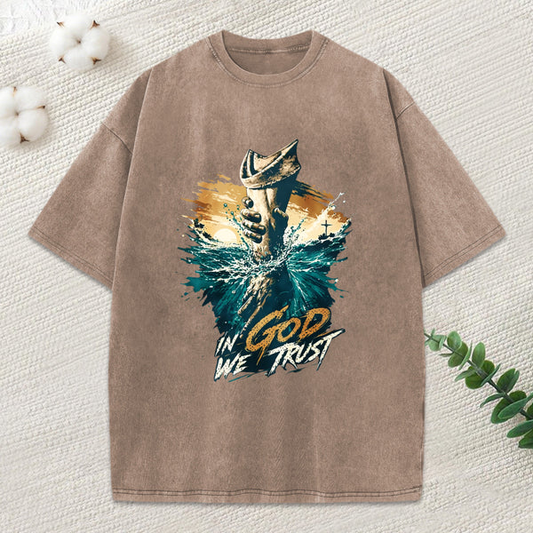 In God We Trust Christian Washed T-Shirt