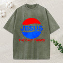 Jesus The Only Choice Christian Washed T-Shirt