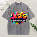 Jesus The Way The Truth The Life Christian Washed T-Shirt