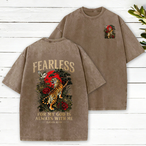 For My God Is Alwayd With Me Christian Washed T-Shirt