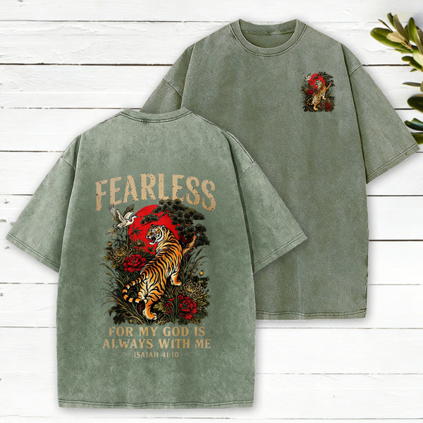 For My God Is Alwayd With Me Christian Washed T-Shirt