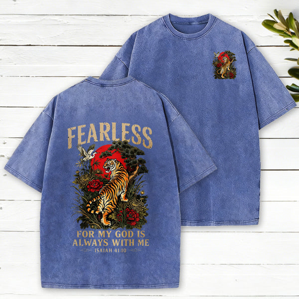 For My God Is Alwayd With Me Christian Washed T-Shirt