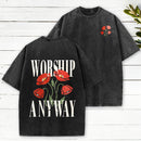 Worship Anyway Christian Washed T-Shirt