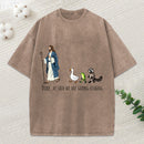 He Said We Are Going Fishing Christian Washed T-Shirt