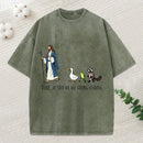 He Said We Are Going Fishing Christian Washed T-Shirt