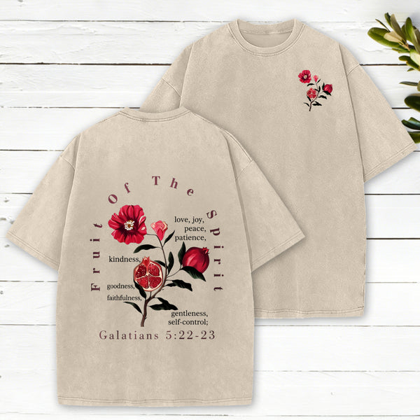 Fruit Of The Spirit Christian Washed T-Shirt