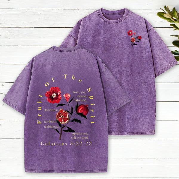 Fruit Of The Spirit Christian Washed T-Shirt