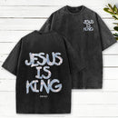 Jesus Is King Camo Christian Washed T-Shirt