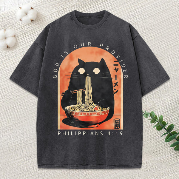 God Is Our Provider Christian Washed T-Shirt