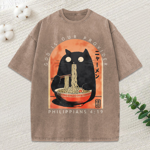 God Is Our Provider Christian Washed T-Shirt