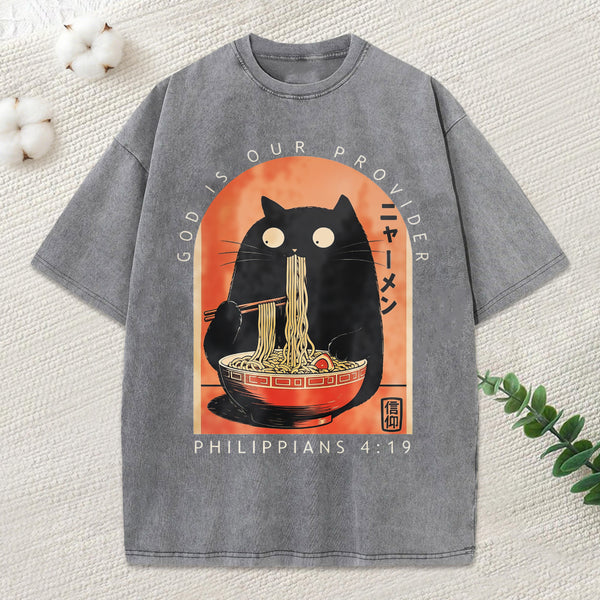 God Is Our Provider Christian Washed T-Shirt