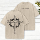 Faith Over Fear Crown Christian Washed T-Shirt