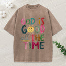 God Is Good All The Time Christian Washed T-Shirt