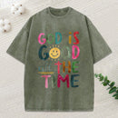 God Is Good All The Time Christian Washed T-Shirt